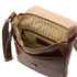 John - Leather crossbody bag for men with front zip